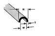 Plastruct Model Parts 90171 HP-3 Half Round Profile 3/32" (4 Pack)