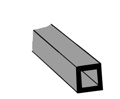 Plastruct Model Parts 90205 ST-12 Square Tubing, 3/8" (4 Pack)