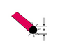 Plastruct Model Parts Fluorescent Red Rod