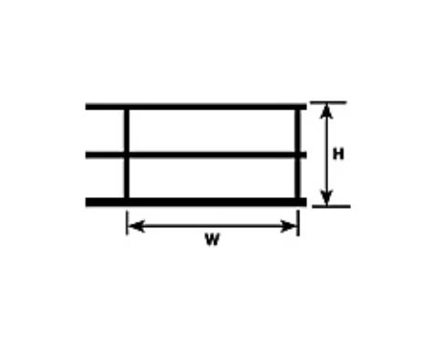 Plastruct Model Parts Hand Rail, ABS