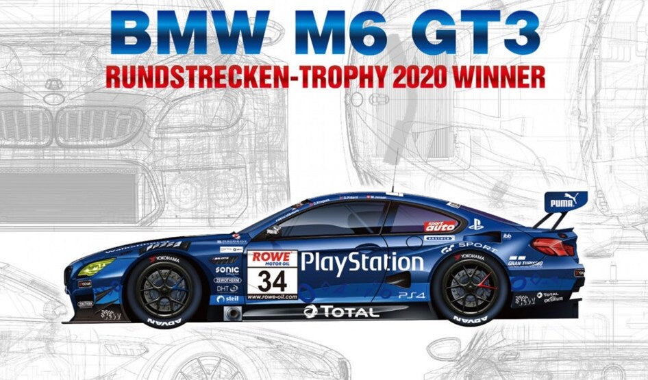 Platz Models 24027 1/24 BMW M6 GT3 Rundstrecken-Trophy 2020 Winner Model Kit