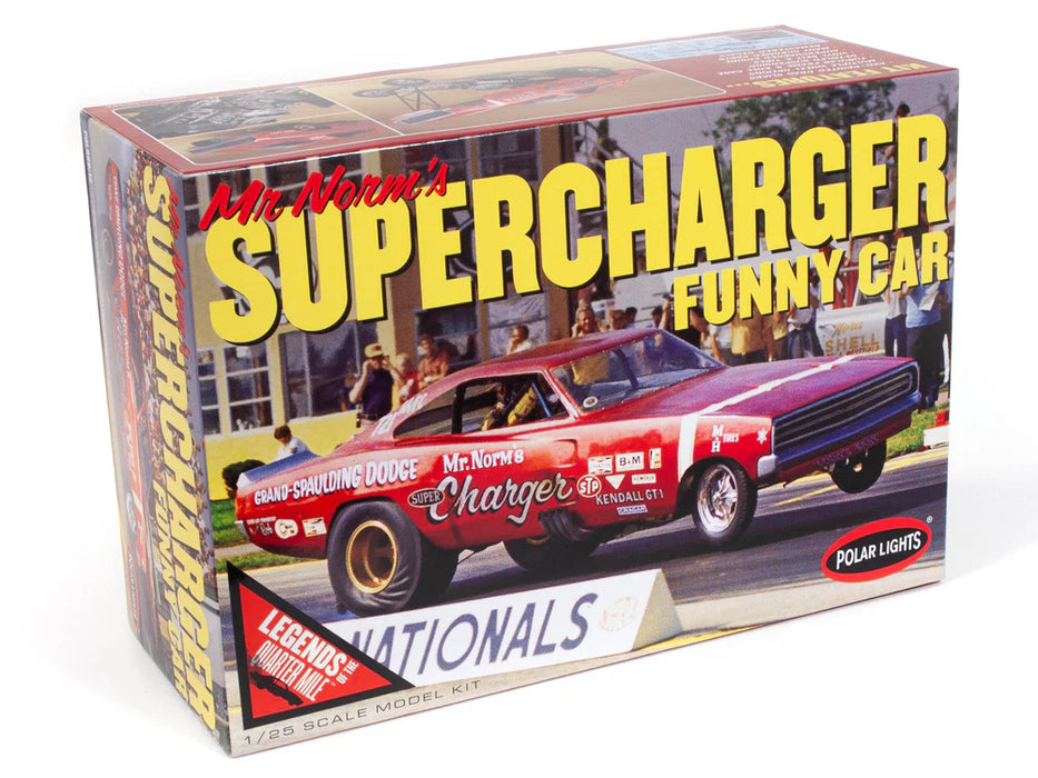 Polar Lights 989 1/25 1969 Dodge Charger Funny Car Mr Norm Skill 2 Model Kit