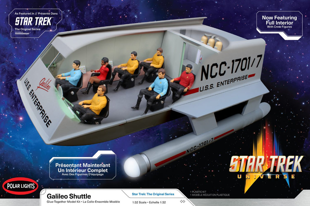 Polar Lights 995 1/32 Star Trek Universe Galileo Shuttle with Interior Skill 2 Model Kit