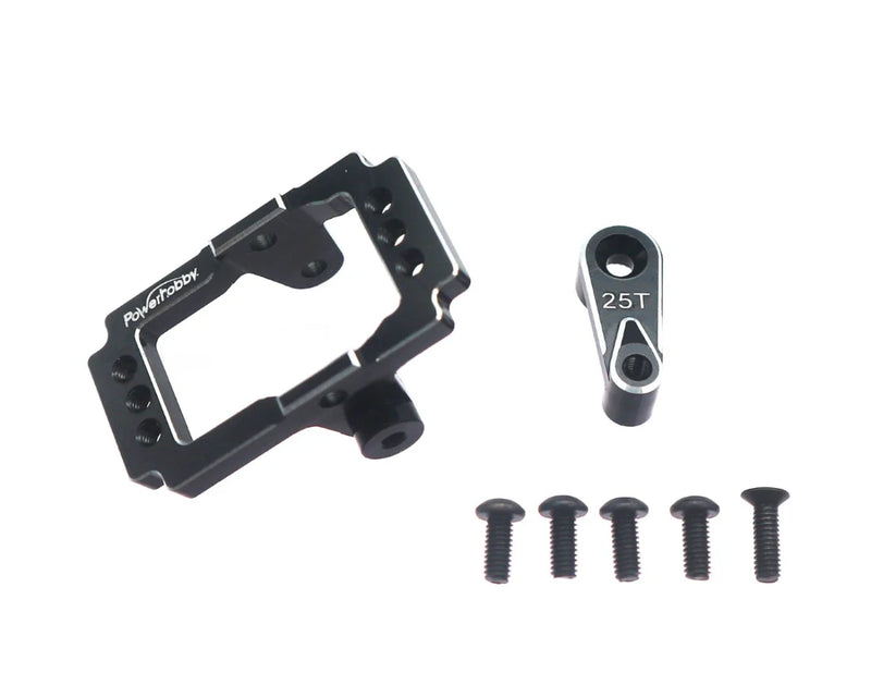 Power Hobby 5700 Black Aluminum TRX-4M Servo Mount