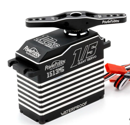 Powerhobby 1513MG 1/5 Waterproof Steel Gear High Torque Brushless Aluminum Servo