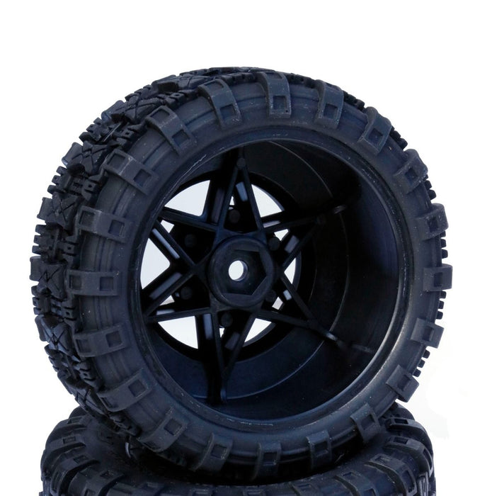 Powerhobby 2239-10 Black Raptor 2.2  Belted Tires SCT Wheels for Traxxas 2WD Slash Front (1 Pair)