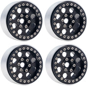 Powerhobby 5051 Black Aluminum 1.9" B2 Beadlock Wheels with 9mm Hubs 4 Pack
