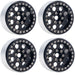 Powerhobby 5051 Black Aluminum 1.9" B2 Beadlock Wheels with 9mm Hubs 4 Pack