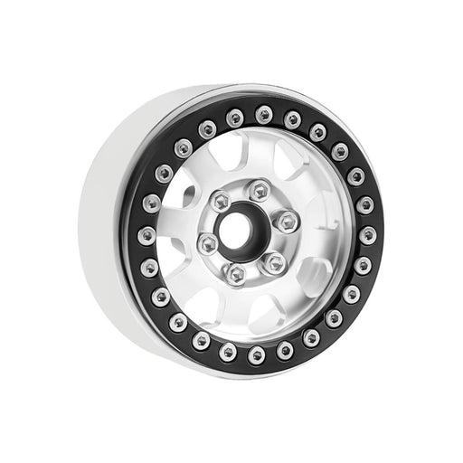 Powerhobby 5050 Silver Aluminum 1.9" Beadlock Wheels with 9mm Hubs 4 Pack