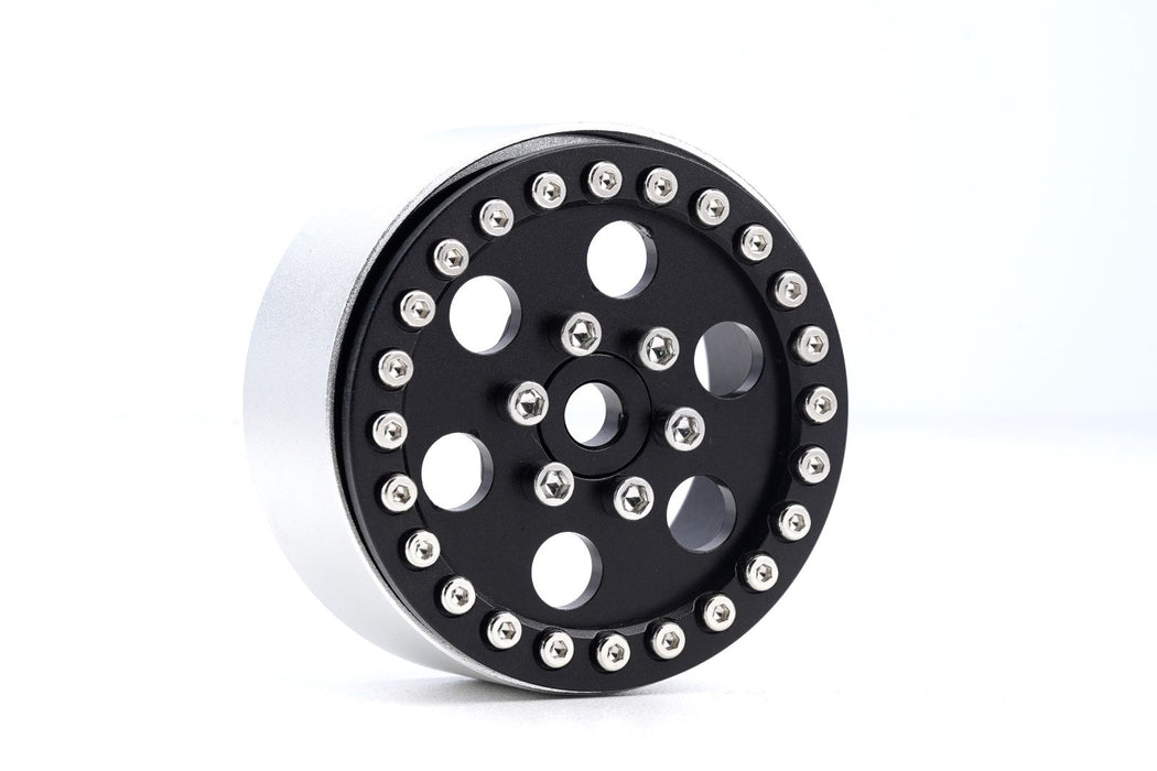 Powerhobby 5773 Black Aluminum 1.9" B5 Positive Offset Beadlock Wheels 4 Pack