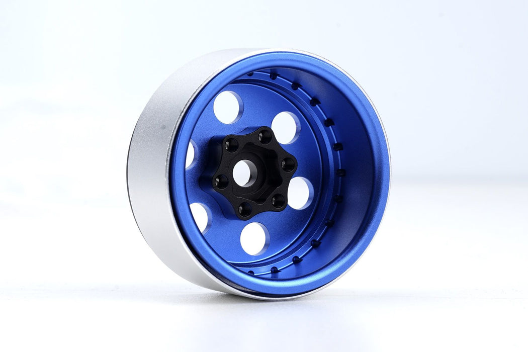 Powerhobby 5773 Blue Aluminum 1.9" B5 Positive Offset Beadlock Wheels 4 Pack