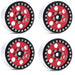 Powerhobby 5773 Red Aluminum 1.9" B5 Positive Offset Beadlock Wheels 4 Pack
