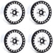 Powerhobby 5773 Silver Aluminum 1.9" B5 Positive Offset Beadlock Wheels 4 Pack