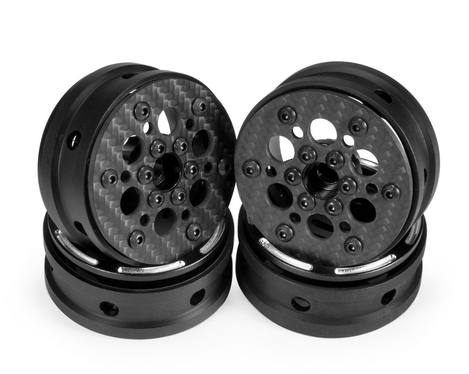 4PCS 1.9 Inch Carbon Fiber Beadlock Wheels, Ultra India