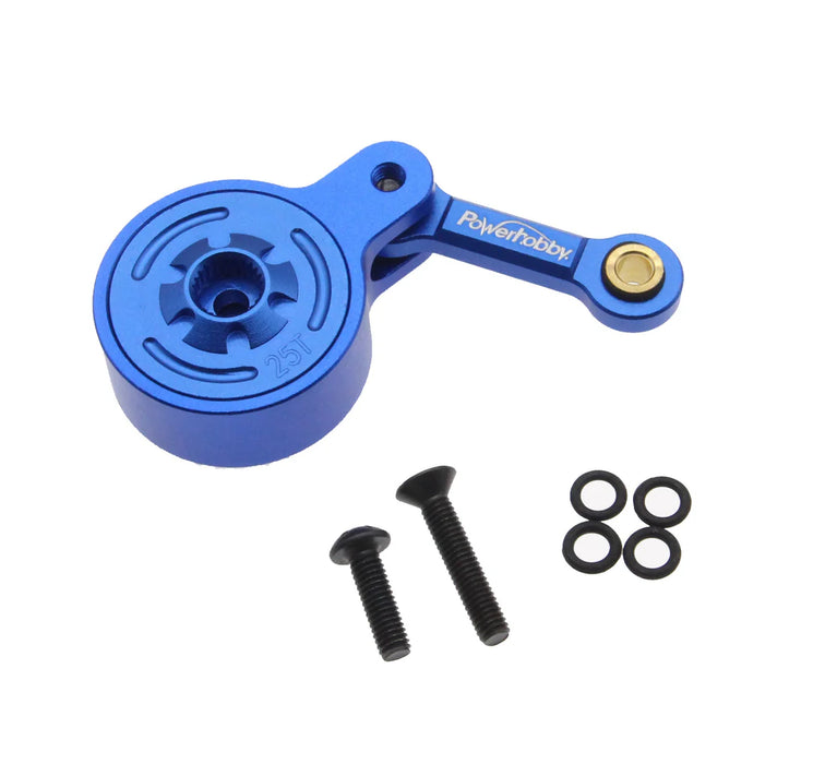 Powerhobby 6791A Blue Aluminum 25T Servo Horn for 3S/4S and MEGA Vehicles