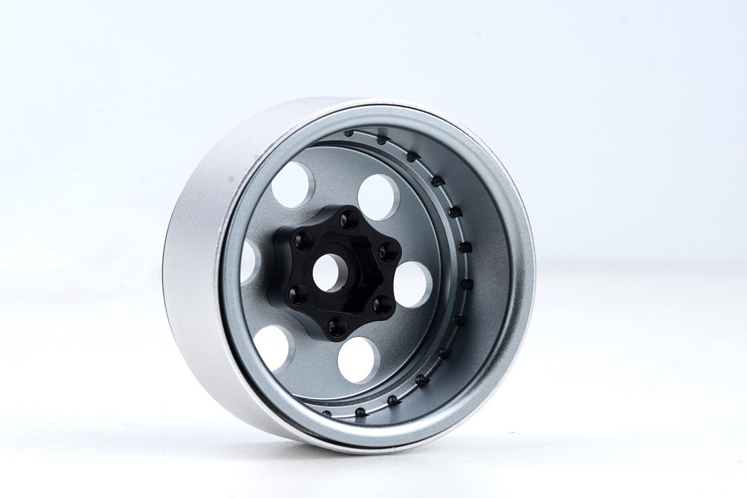 Powerhobby Grey Aluminum 1.9" B5 Positive Offset Beadlock Wheels 4 Pack