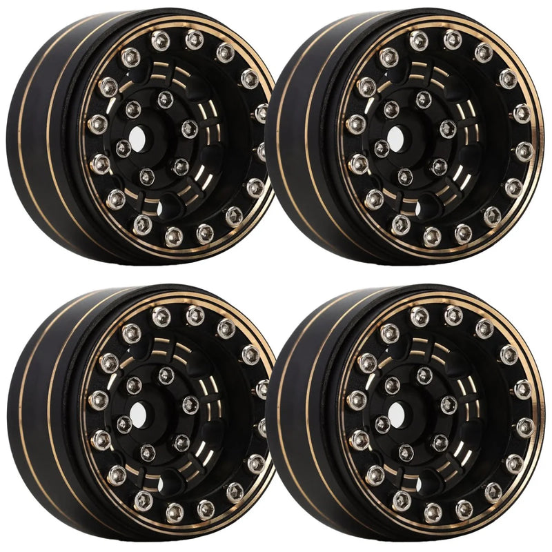 Powerhobby PHB5324 1.0" Z1 Brass Beadlock Crawler Wheels fits 1/24 Axial SCX24