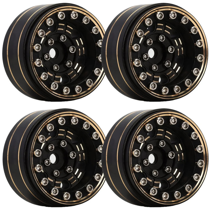 Powerhobby PHB5324 1.0" Z1 Brass Beadlock Crawler Wheels fits 1/24 Axial SCX24
