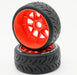 Powerhobby PHBPHT2402-MO Orange Medium Compound 1/8 GT Phantom Belted Mounted Tires 1 Pair