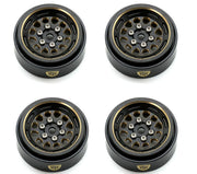 Powerhobby PHBSCX2491 1.0" Black Brass Beadlock Crawler Wheels fits 1/24 Axial SCX24