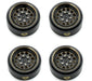 Powerhobby PHBSCX2491 1.0" Black Brass Beadlock Crawler Wheels fits 1/24 Axial SCX24
