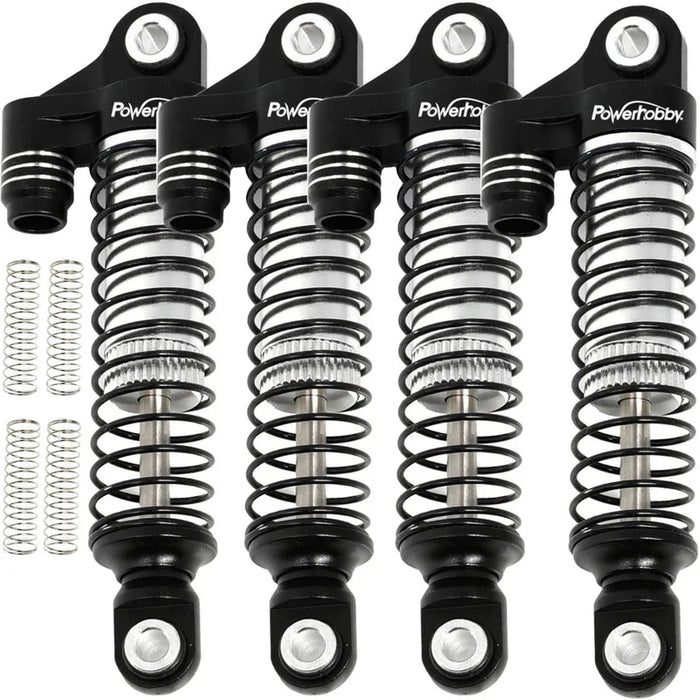 Powerhobby PHBTRX597BLACK Black Aluminum 51mm Long Travel Shocks fits Traxxas TRX-4M