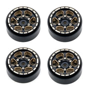 Powerhobby PHBTRX610 1.0" Black Brass Beadlock Crawler Wheels fits Traxxas TRX-4M