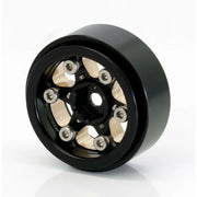 Powerhobby PHBTRX610 1.0" Black Brass Beadlock Crawler Wheels fits Traxxas TRX-4M