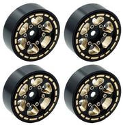 Powerhobby PHBTRX610 1.0" Black Brass Beadlock Crawler Wheels fits Traxxas TRX-4M