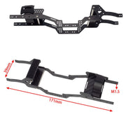 Powerhobby PHSCX24749 Carbon Fiber LCG Chassis Rails for Axial SCX24 Bronco C10 WB