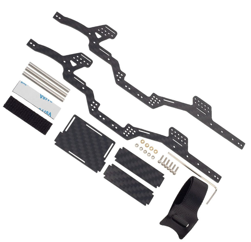Powerhobby PHSCX24749 Carbon Fiber LCG Chassis Rails for Axial SCX24 Bronco C10 WB