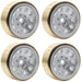Powerhobby SCX24113 Silver Z5 Aluminum 1.0" Rock Crawler Wheels with Brass Rings 4 Pack
