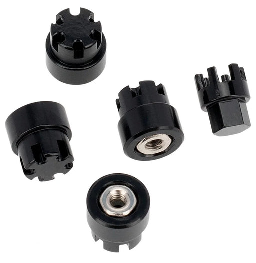 Powerhobby SCX24760Black Black Aluminum M2 Wheel Nuts for SCX24 (4 Pack)