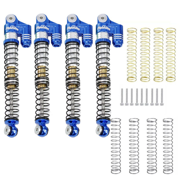 Powerhobby SCX24771 Blue 58mm Long Travel Shocks for SCX24 Jeep or Bronco
