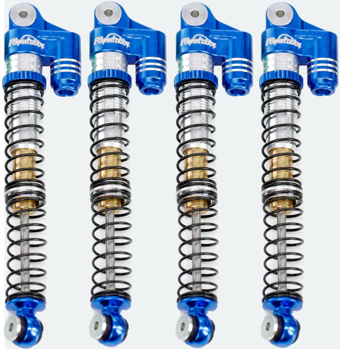 Powerhobby SCX24771 Blue 58mm Long Travel Shocks for SCX24 Jeep or Bronco