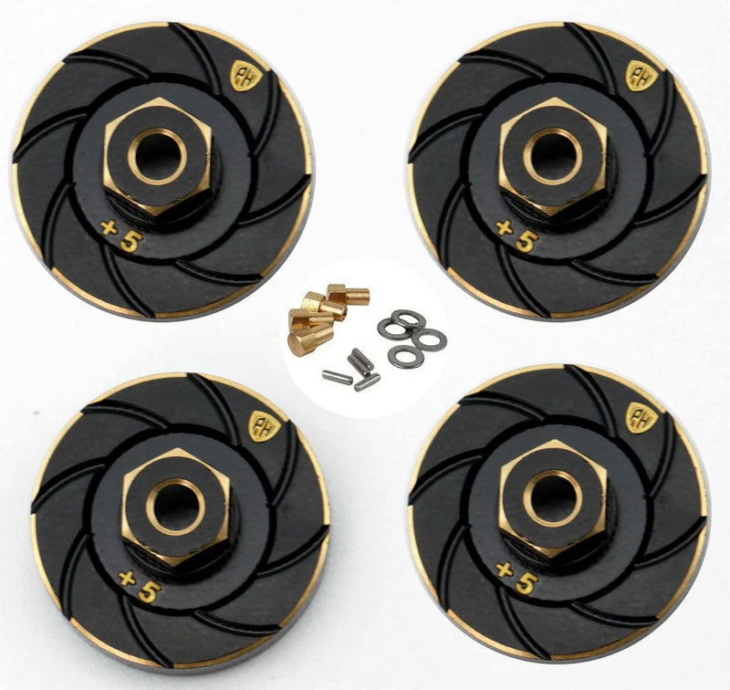 Powerhobby SCX2482 7mm Brass Counterweight Wheel Hub Weights Adapter for SCX24