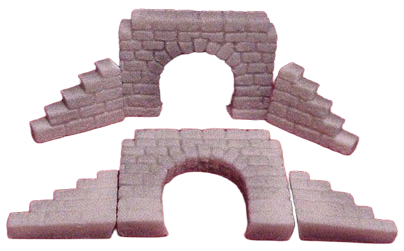 Pre-Size Model Specialities 123 HO Scale Cut Stone Culverts, 8' Arch (2-Pack)
