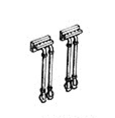 Precision Scale Co. 39059 HO Scale MU Air Hose with Bracket (4 Pack)