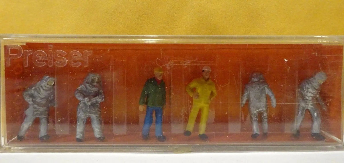 Preiser 1010064 HO Scale Steel Mill Blast Furnace Crew Figures (6 Pack) - NOS