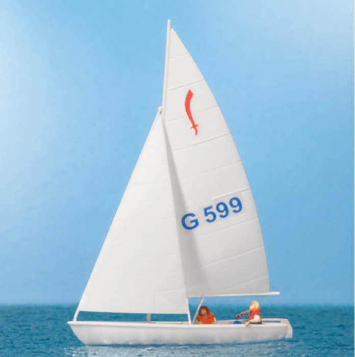Preiser 10677 HO Scale Sailors Sailing Boat #2
