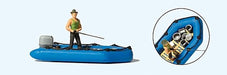 Preiser 10687 HO Scale Angler In Dinghy