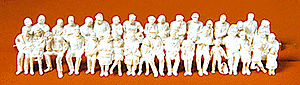 Preiser 16349 HO Scale Seated Passengers - Unpainted (36 Pack)