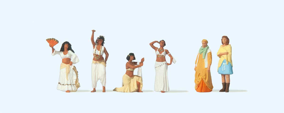 Preiser 24769 HO Scale Oriental Dancers Figures (6 Pack)