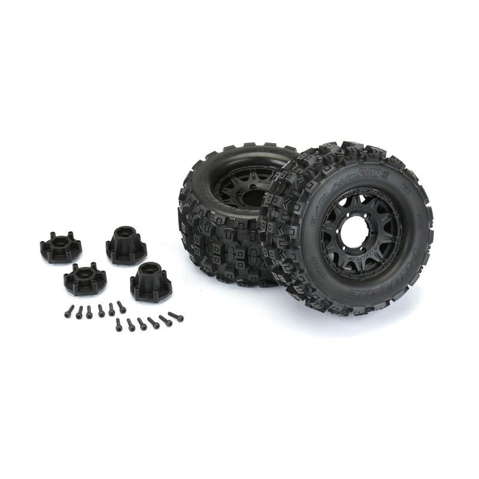 Pro-Line 10125-10 Badlands MX28 2.8 Tires Mounted on Raid Wheels Fits 2WD or 4x4 Stampede
