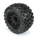 Pro-Line 10127-10 Badlands MX38 HP Tires Mounted on Black Raid 3.8 17mm Hex Wheels 1 Pair
