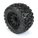 Pro-Line 10127-10 Badlands MX38 HP Tires Mounted on Black Raid 3.8 17mm Hex Wheels 1 Pair