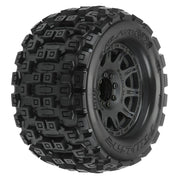 Pro-Line 10127-10 Badlands MX38 HP Tires Mounted on Black Raid 3.8 17mm Hex Wheels 1 Pair