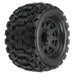 Pro-Line 10127-10 Badlands MX38 HP Tires Mounted on Black Raid 3.8 17mm Hex Wheels 1 Pair