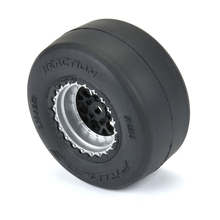 Pro-Line 1021810 Reaction Rr Tires Mounted Slicks for 1/16 Drag Car