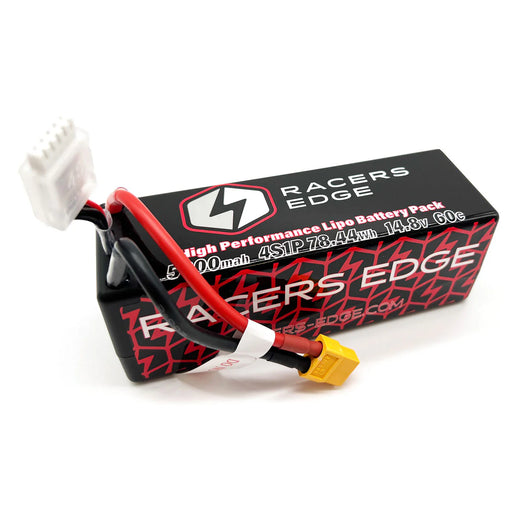 Racers Edge 5300mAh 4S 14.8V 60C Hard Case Lipo Battery with XT60 Connector